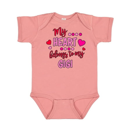 

Inktastic My Heart Belongs to my Gigi Gift Baby Boy or Baby Girl Bodysuit