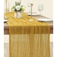 thumbnail image 4 of Holzlrgus Cheesecloth Table Runner 10ft Gauze Boho Rustic Gold Cheese Cloth Table Runner for Wedding Bridal Shower Fall Thanksgiving Christmas Decoration Yellow, 4 of 5