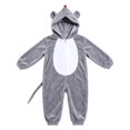 thumbnail image 4 of Ruyang Animal Hooded Jumpsuit for Toddler Boys Girls Zipper Fleece Onesie Teen Kids Theme Party Drees Up Home Wear, 4 of 4