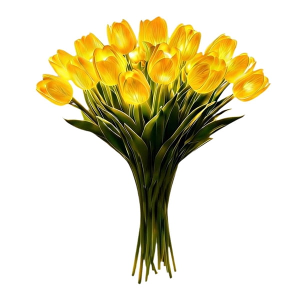 Lámpara noche con forma flor, iluminación suave, decoración para interiores y exteriores, decoración del hogar, centros mesa únicos, lámpara amarillo