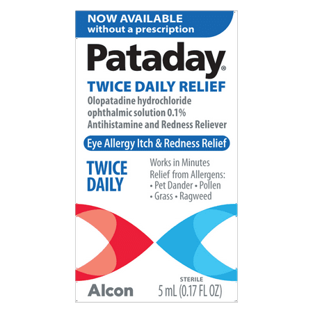 Pataday Twice Daily Eye Allergy Itch Relief Eye Drops, 5 (Best Antibiotic Eye Drops For Conjunctivitis)