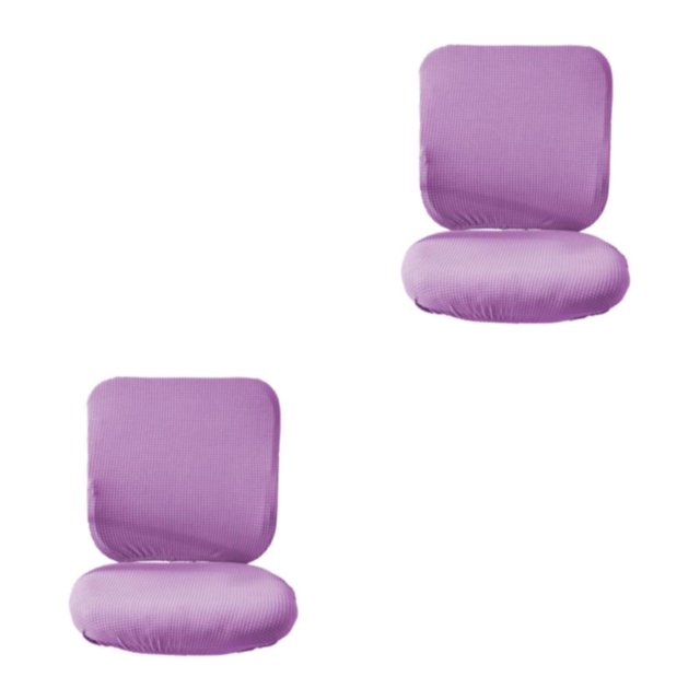Guardoinrt Soft and Breathable Swivel Chair Cover Seating Experience Purple Backrest + Cushion Cover 2Set