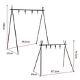 thumbnail image 3 of stanreset Outdoor Camping Folding Hanging Rack Triangular Clothes Camp Cookware Rack Stand Camping Accessory Black1, 3 of 6