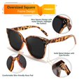 thumbnail image 2 of Gafas de Sol FEISEDY Sobredimensionadas Polarizadas UV400 B2600 Leopardo, 2 of 9