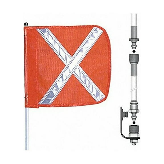 Checkers Warning Whip,10 ft.,Includes Flag FS10X-SPQD-O