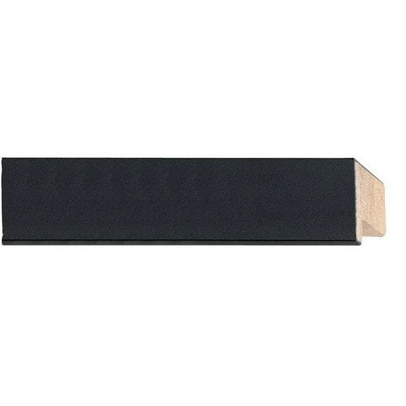 Picture Frame Moulding (Wood) 18Ft Bundle - Contemporary Black Finish - 0.75" Width - 15/16" Rabbet