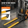 thumbnail image 5 of VEVOR Pallet Fork Extensions, 96" Length 6.5" Width, Heavy Duty Carbon Steel Fork Extensions for Forklifts, 1 Pair Forklift Extensions, Industrial Forklift Fork Attachments for Forklift Truck, Yellow, 5 of 9