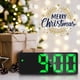 thumbnail image 2 of Reloj despertador digital con pantalla LED, visualización de temperatura y fecha, control por voz, alimentación por USB/batería - Green Digital, 2 of 5