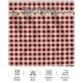 thumbnail image 5 of Country Star Plaid Wrap Around Bed Skirts for King Bed 18" Drop,Bed Skirt with Adjustable Elastic Belt Dust Ruffle Bed Valance for Bedroom Hotel Retro Red American Farm Barn Berry Bed Frame Cover, 5 of 7
