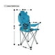 thumbnail image 2 of Silla Plegable Reforzada Para Camping Con Funda De Transporte Y Diseño Infantil De Hipopótamo, 2 of 6