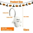 thumbnail image 3 of GBAYXJ 12 Halloween S Shaped BlackandWhite GhostShower Curtain Hooks Shower Curtain Hooks Can Bear 5KG RustProof AntiCollision Bath Ring Hangers Suitable For Bathroom Kitchen, 3 of 9