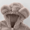 thumbnail image 6 of Kctiaxy Newborn Onesies Toddler Kids Stand Collar Hooded Cute Romper Warm Fleece Long Sleeve Zipper Jumpsuit Winter Baby Clothes 3-18 Months, 6 of 9