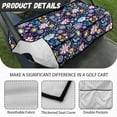thumbnail image 6 of Renewold Golf Cart Cover Soft Breathable Golf Cart Cloth Seat Cover Protector with Pockets Easy to Install Washable for Women Men, 52 x 32 Inches, Hippie Flower Lotus Blue Violet, 6 of 7