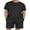 05-Black, variant on Mens 2 Piece Outfit Summer Vacation Beach Set Casual Short Sleeve Shirt and Shorts for Men Gray XL