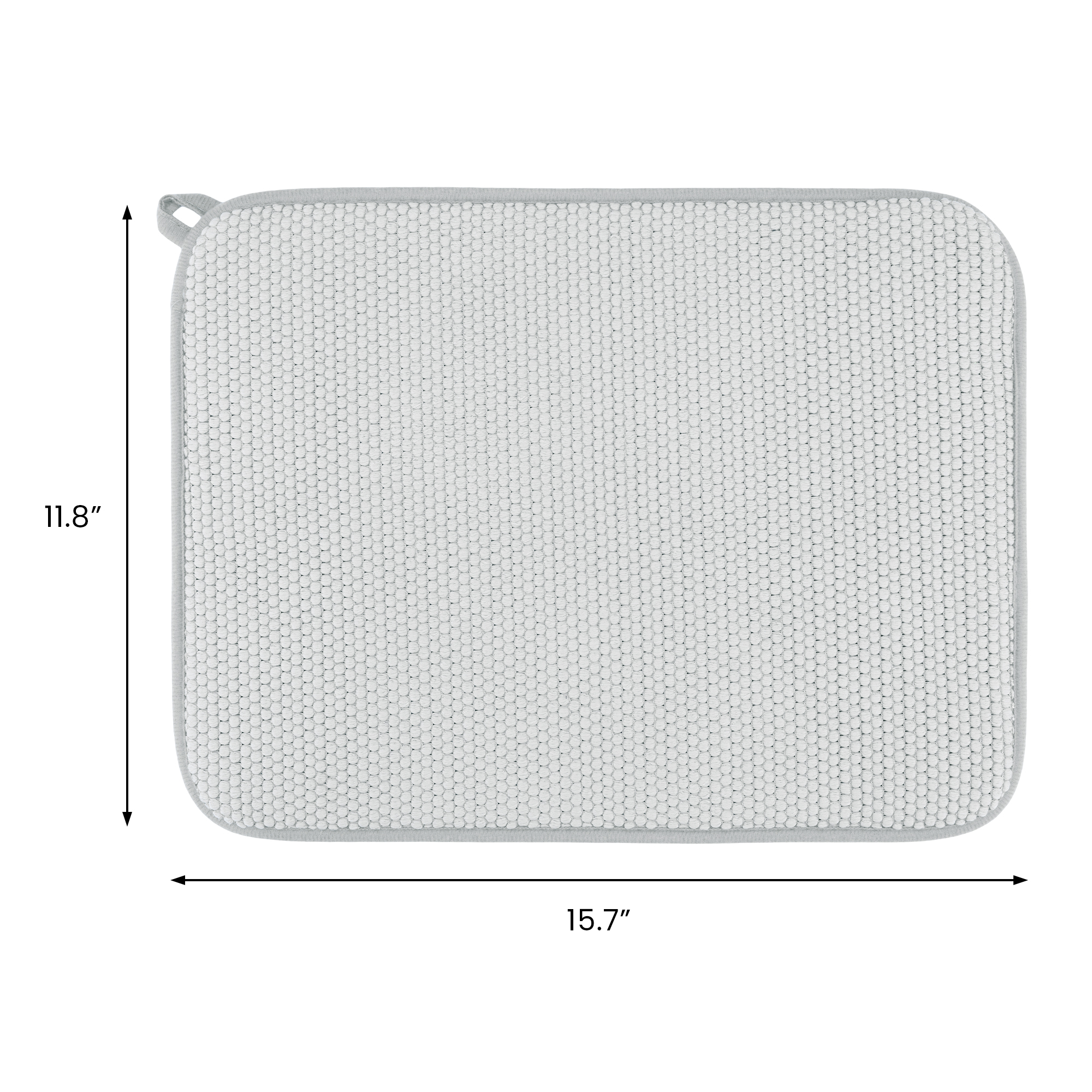 Unique Bargains Absorbent Microfiber Kitchen Drying Mat for Dishes Gray 15.7*11.8 in