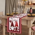 thumbnail image 2 of Table Runners 90 Inches Long Dress Scarves, Valentine's Day Farmhouse Coffee/Dining/Kitchen Table Runner for Living Room, Gnomes Love Birds Trees Plaid Lines Pink 13x90 Inch, 2 of 9