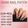 thumbnail image 5 of RAGUPEL 24Pcs Glue on Nails for Women,Gold Decoration Press on Nails Coffin,3D Pattern Long Nails,Long Press on Nails for Daily Life,Dating,Party,Taking Pictures,Style3, 5 of 7