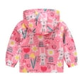thumbnail image 4 of Toddler Jacket with Hooded Cartoon Lightweight Baby Girls Boys Spring Easter Rabbit Windbreaker Outerwear for Kids 3-4T, 4 of 9