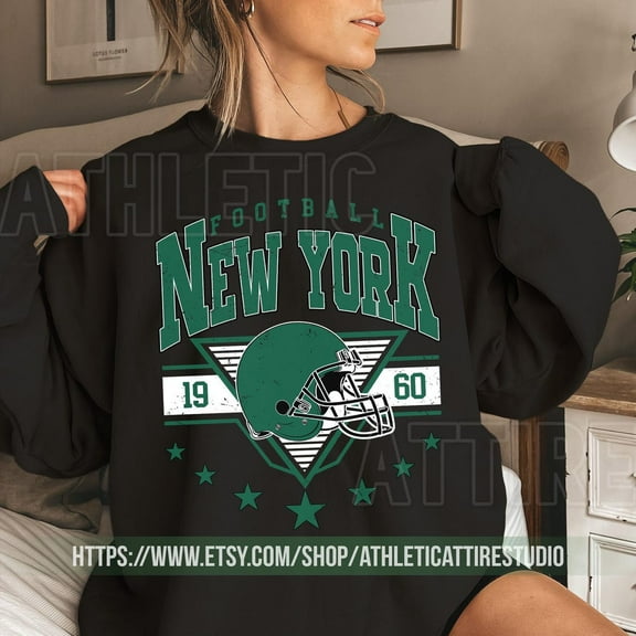 New York Sweatshirt, Vintage Football Shirt, Jet Sweat, Sunday Football TEe