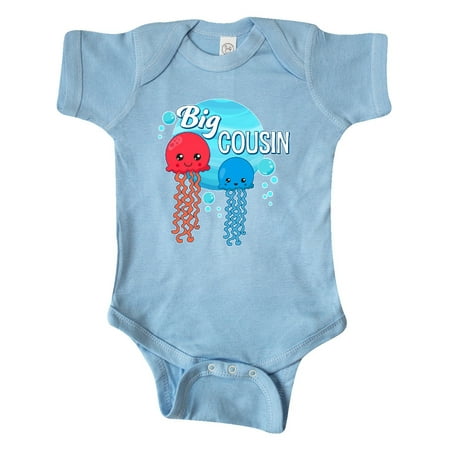 

Inktastic Big Cousin cute jellyfish Gift Baby Boy or Baby Girl Bodysuit