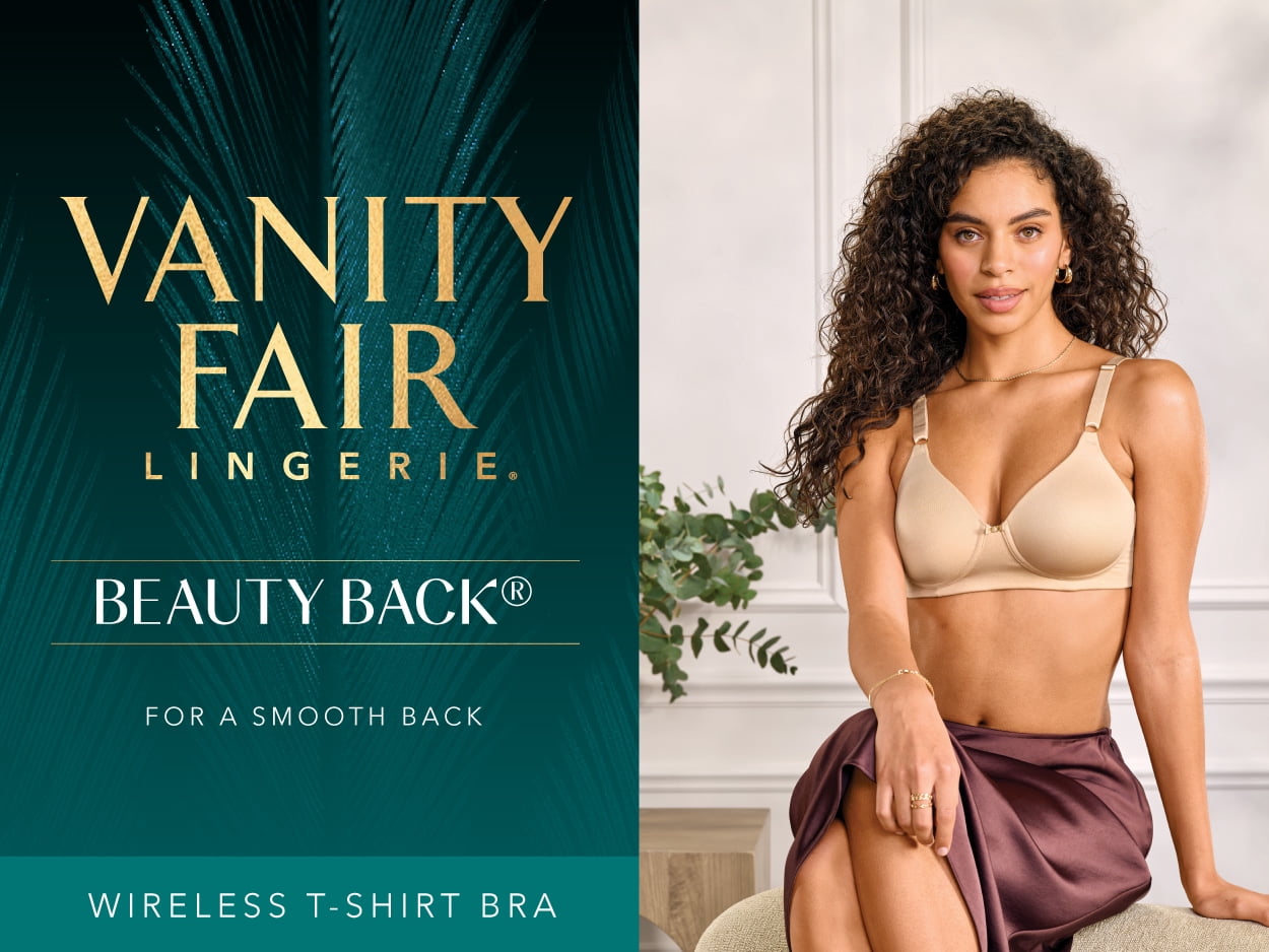 Vanity Fair Lingerie Women's Beauty Back Full Coverage Smoothing Wireless Bra, Style 72345