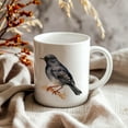 thumbnail image 5 of Bird Watching Mug, Slaty Backed Nightingale Thrush Song Bird Mug, 11oz or 15oz White Ceramic Coffee Mug Gift for Bird Watchers, 5 of 9
