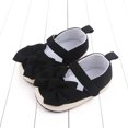 thumbnail image 2 of Xfvqtps Infant Girls Walking Shoes Mary Jane Bowknot Cute Princess Non Slip Comfortable Soft Sole Cotton Prewalker Baby Newborn Fashion Crib Shoes Black, 2 of 6