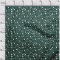 thumbnail image 2 of oneOone Cotton Jersey Teal Green Fabric Snowflake,Star & Tree Sewing Craft Projects Fabric Prints By Yard 58 Inch Wide, 2 of 4