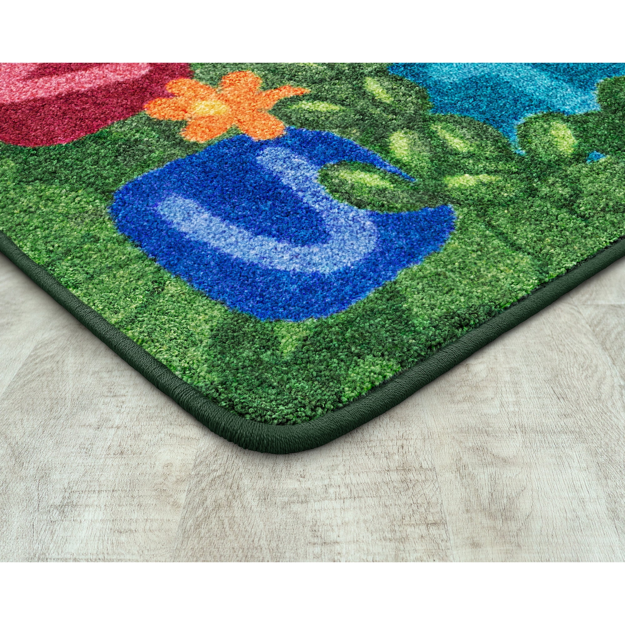 Joy Carpets Learning Garden 5'4" x 7'8" Indoor Area Rug in Color Multi