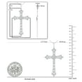 thumbnail image 5 of Dazzlingrock Collection Round White Diamond Religious Cross Pendant for Women with 18inch Gold Chain (0.26 ct. Color I-J, Clarity I1-I2) in 18K White Gold, 5 of 6
