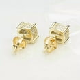 thumbnail image 3 of 2Ct Round Cut Real Moissanite Men's Cluster Stud Earrings 14K Yellow Gold Plated, 3 of 3