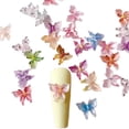 thumbnail image 2 of 100 piezas de accesorios coloridos del arte del clavo de la mariposa 3D del gradiente for el diseño de uñas, 2 of 4