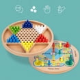 thumbnail image 3 of LeeQinersw Gazechimp 2 in 1 Wooden Chinese Checkers Board Game Set with Colorful Pegs Style1, 3 of 9