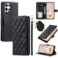 thumbnail image 3 of for Samsung Galaxy S24 Ultra Elegant Phone Case Wallet Pocket with Card Holder for Women,Crossbody Strap Case for Samsung Galaxy S24 Ultra with Strap Lanyard,Magnetic Flip Leather Case,Black, 3 of 10