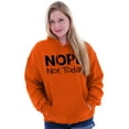 thumbnail image 4 of Nope Not Today Tomorrow Sarcastic Unisex Plus Fleece Graphic Hoodie Brisco Brands 2X, 4 of 5
