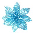 thumbnail image 1 of Bewildely Adornos de Navidad Árbol de Navidad Hueco Flor artificial Decoración Flor de plástico 10/20X Kits de decoración para fiestas lago azul Bewildely HA001459-07, 1 of 6