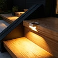 thumbnail image 6 of LiUMX Solar Powered Outdoor Step Light, Black Plastic Mini Wall Lamp with Auto Light Sensor, Waterproof Drill-Free Mount for Courtyards, Balconies, Patios, 6 of 6