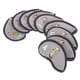 thumbnail image 4 of 9 piezas de nailon para palos de golf, fundas para cabeza de putter de hierro, funda protectora para golfista gris, 4 of 7