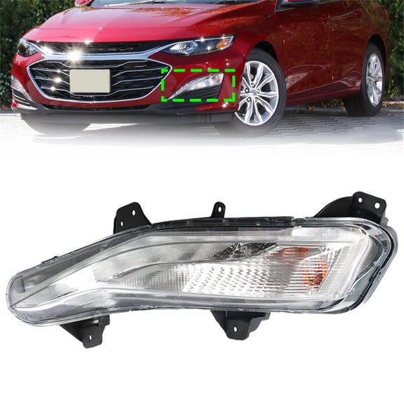 LABLT Compatible Factory Bomper Turn Signal Light with LED DRL Driving Fog Lamp Left Driver Side Replacement for 2019-2021 Chevy Malibu