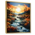 thumbnail image 2 of Designart "Azure Mirrors on the River III" Landscape & Nature Floater Framed Canvas Print, 2 of 7