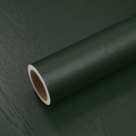 VEELIKE Dark Green Wood Wallpaper for Countertops Waterproof Peel and Stick Wood Contact Paper for Kitchen Removable Self Adhesive Wall Paper Vintage Vinyl Roll for Cabinets Shelves 15.7''x118''