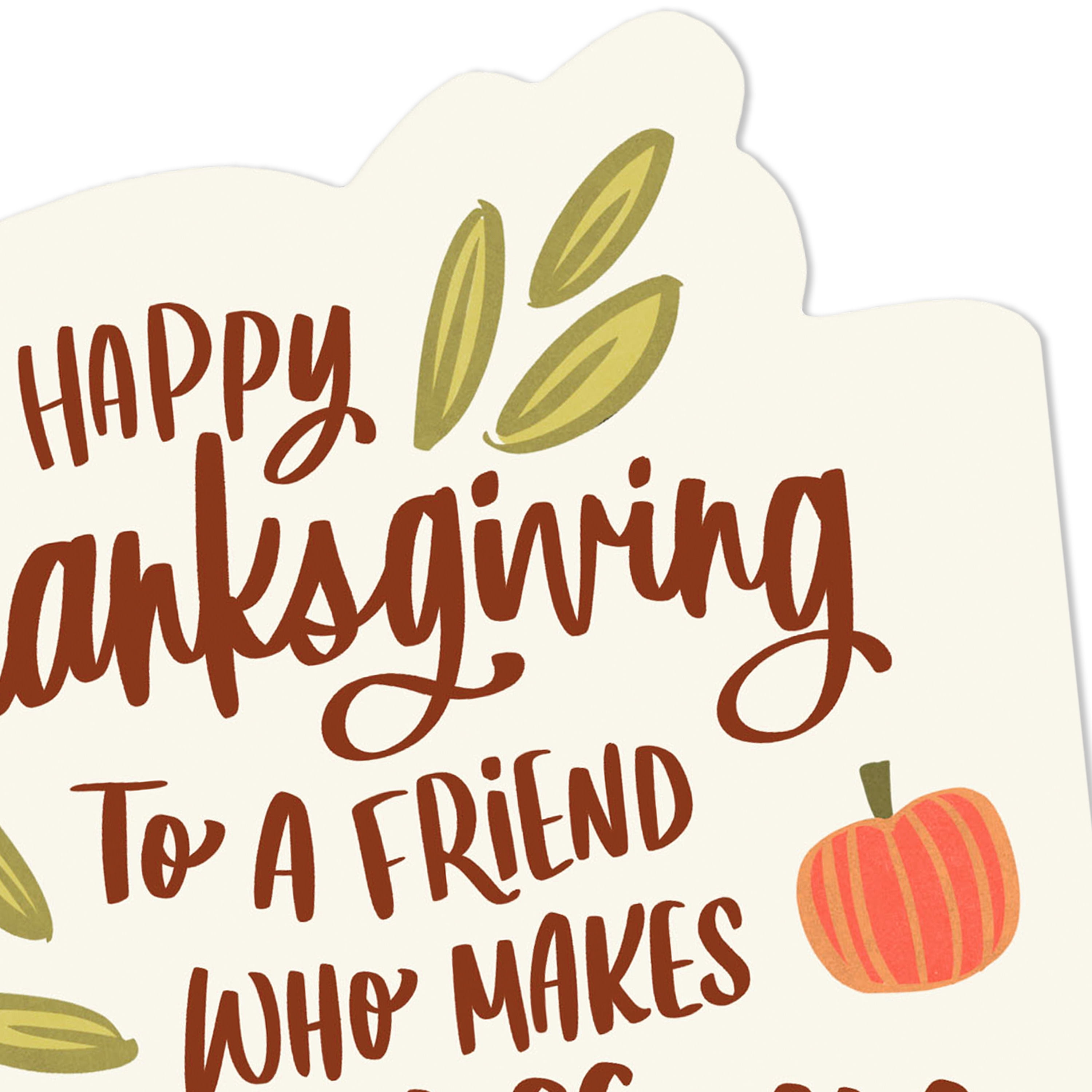 Hallmark Thanksgiving Card for Friend (Big Place in My Heart), 1 Count