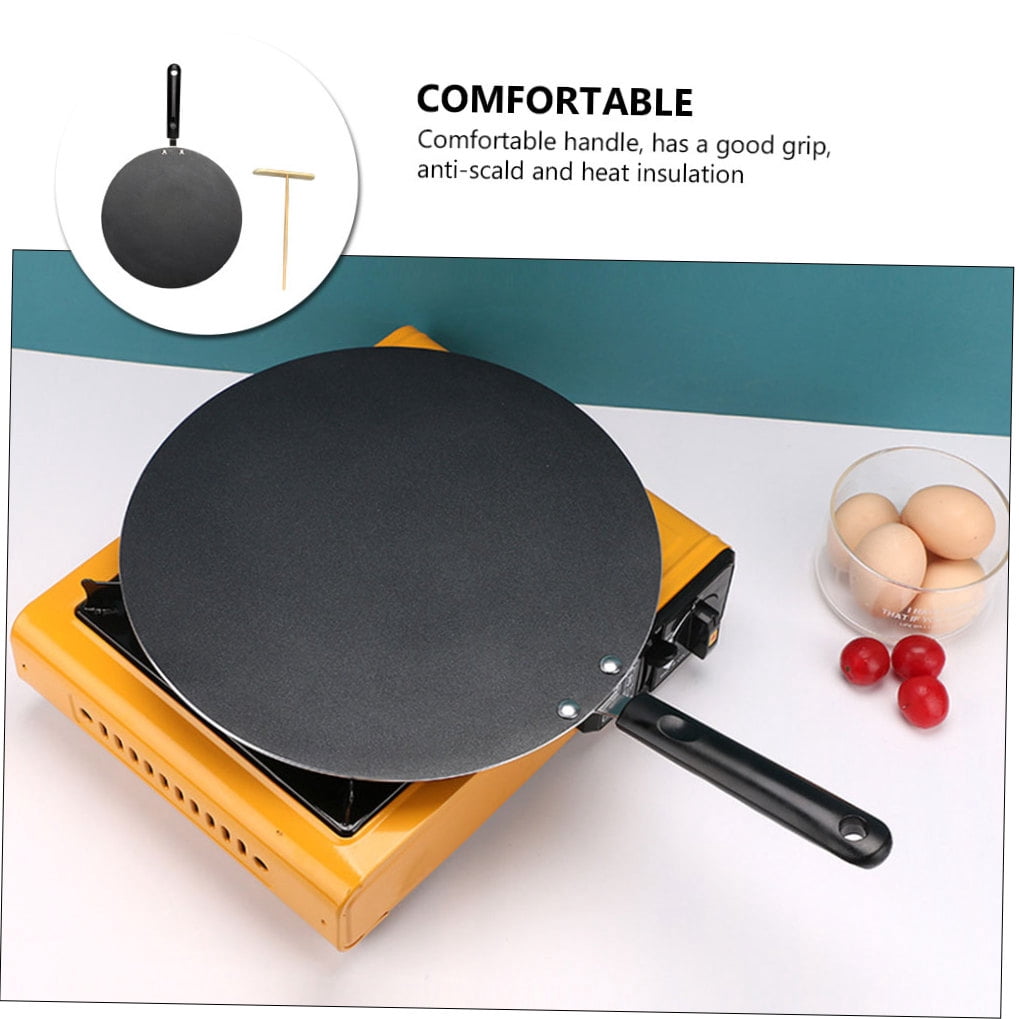 Tineasur Non-Stick Kitchen Frying Pan Set with Comfortable Handle and Wooden Scraper for Easy Cooking