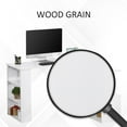 thumbnail image 6 of 360° Rotating L Shaped Computer Desk, Home Office Swivel Corner Desk with Storage Shelves, Wooden Writing Table Workstation, 47.25"Lx43.25"Wx29.25"H, White, 6 of 6