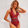 thumbnail image 2 of YOTMKGDO One Piece Swimsuit Women, Bodysuits For Women, Women Cutout Swimsuits High Waisted Bathing Suit, Red+M, 2 of 4