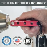 Keyport Pivot 2.0 Key Organizer Keychain (Red Aluminum) - EDC Multi-Tool + Lost & Found All-in-One