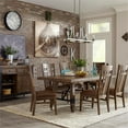 thumbnail image 4 of Intercon Furniture River Traditional Wood Veneer Trestle Table in Brown, 4 of 4