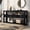 Black, variant on 61.5" Entryway Console Table with 4 Drawers and 3-Tier Shelves, Painted Navy Blue Sofa Table, Metal Handles, Sturdy MDF for Living Room Hallway Foyer, Black