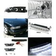 thumbnail image 2 of Spec-D Tuning Chrome Headlights Corner Lamps + 8-Led Fog Lamp for 1991-1996 Chevy Caprice Impala Left + Right Pair, 2 of 2