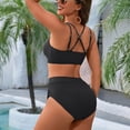 thumbnail image 4 of Tankini Swimsuits for Women Tummy Control Two Piece Bathing Suits Slimming Sporty Swimwear Black L, 4 of 6